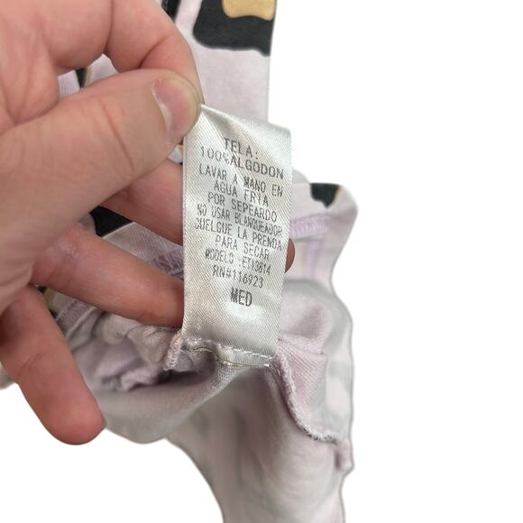 Easel Leopard Oversized Tee Dress M Blush Cotton Lounge Tunic Pockets Streetwear - Picture 5 of 7